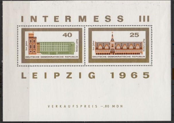  ALMANYA DDR 1965 LEIPZIG ŞEHRİ 800. YIL DÖNÜMÜ HATIRA BLOKLARI TAKIM