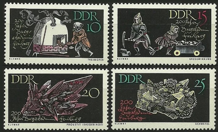 ALMANYA DDR 1965 FREIBERG MADENCİLİK AKADEMİSİNİN 200 YILI