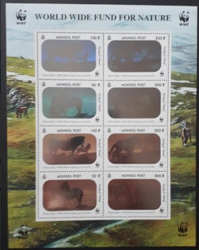MOĞOLİSTAN 2000 ATLAR HOLOGRAMLI BLOK