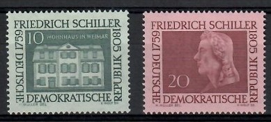  ALMANYA DDR 1959 FRIEDRICH SCHILLER - DOĞUMUNUN 200. YIL DÖNÜMÜ
