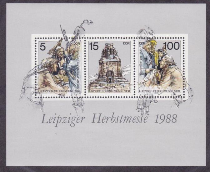 ALMANYA DDR 1988 Leipzig Sonbahar Fuarı