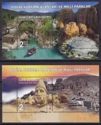 2019 DOĞAL KORUMA ALANLARI VE MİLLİ PARKLAR, KÖPRÜLÜ KANYON NEMRUT DAĞI  2’Lİ BLOK MNH