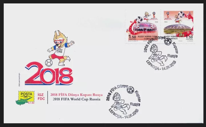 KKTC 2018 FİFA DÜNYA KUPASI RUSYA FDC