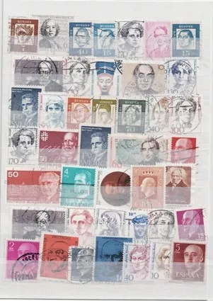 Karışık Ünlü Kişiler Damgalı Koleksiyon Pulları