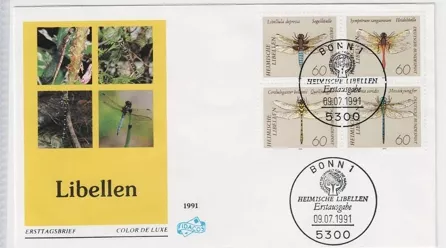 Almanya 1991 Yusufçuklar, Böcekler FDC