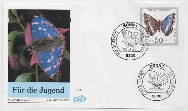 Almanya 1991 Tehlike altındaki kelebekler; Tam Set 8’li FDC