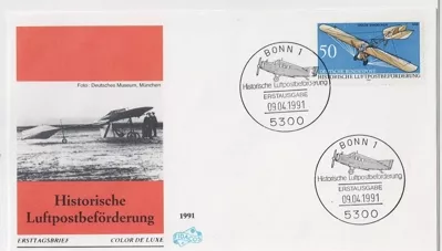Almanya 1991 Tarihi Hava Postası, Uçak FDC