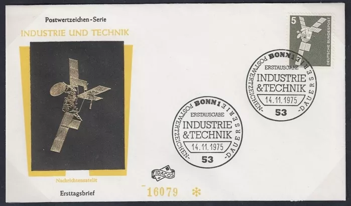 Almanya 1975 Uydu Endüstrisi ve Teknolojisi Uzay FDC