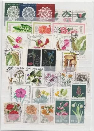 Polonya, Almanya Damgalı Koleksiyon, botanik temalı ’’Flora’’ serisine ait çeşitli pulları -30 Adet