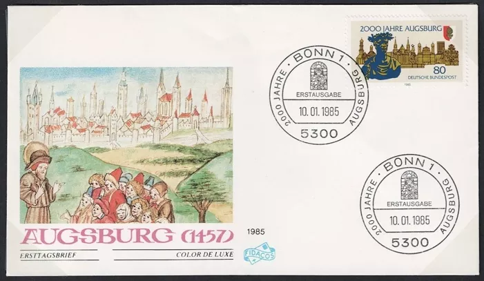 1985 Almanya Augsburg’un 2000 yılı FDC