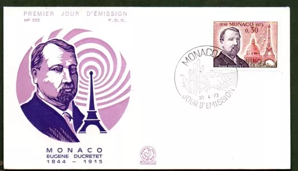 Monako 1975 Eugene Ducetet FDC