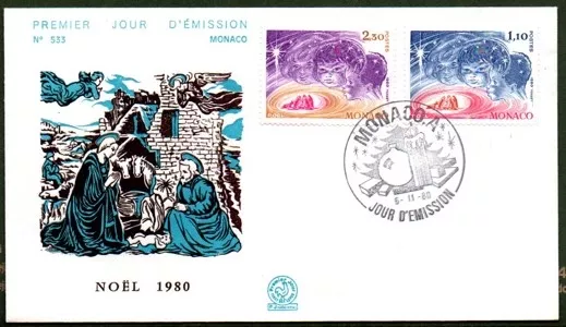 Monako 1980 Noel Monte Carlo FDC