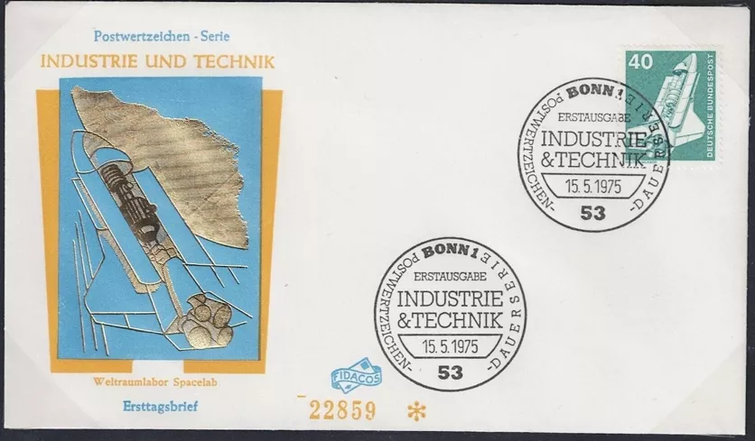 Almanya 1975 Sanayi ve Teknik FDC