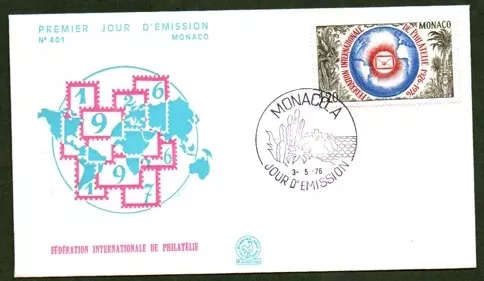 Monako 1976 Uluslararası Filateli Fedarasyonu FDC