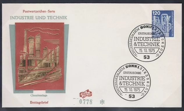 Almanya 1975 Kimya fabrikası borusu FDC