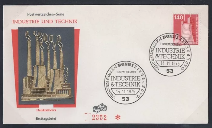 Almanya 1975 Endüstri teknolojisi elektrik santrali FDC