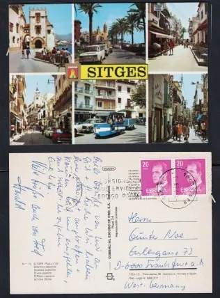Sitges Kartpostalı: Barselona Yakınlarında Postadan Geçmiş Akdeniz Hatırası (1967)
