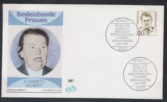 Almanya 1987 Elizabeth Serbent FDC