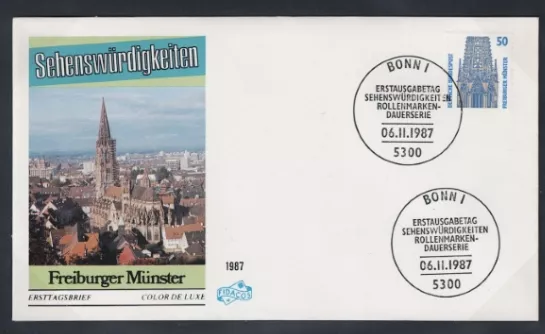 Almanya 1987 Görülecek yerler; Freiburg Katedrali Kulesi FDC