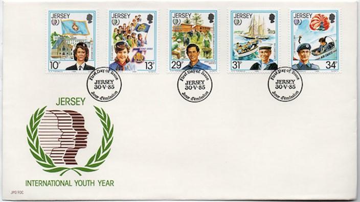 Jersey 1985 Uluslararası Gençlik Yılı FDC