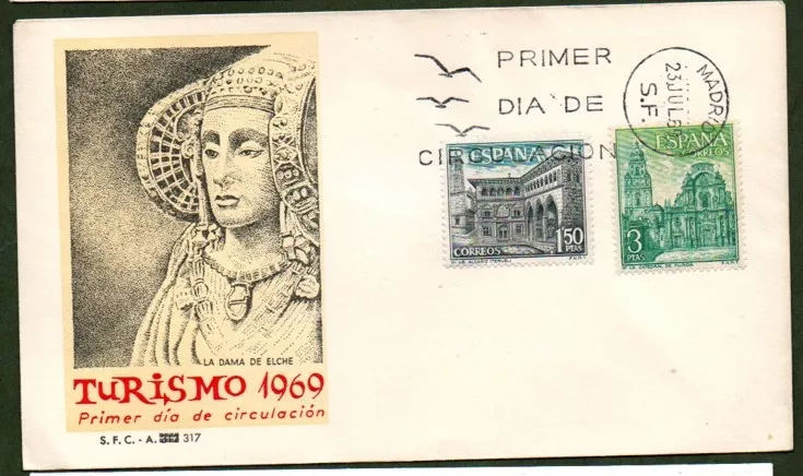 İspanya 1969 Turizm FDC