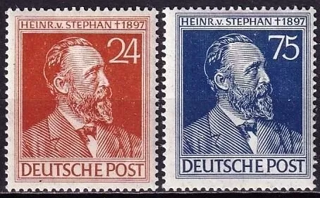 Almanya 1947 Heinrich von Stephan Anma Sürümü MNH