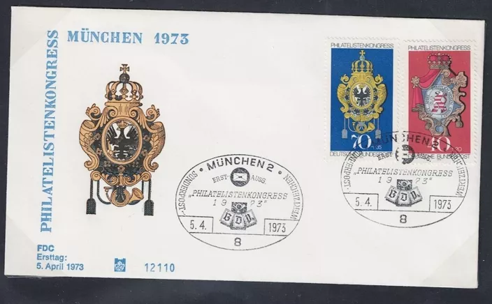 Almanya 1973 Uluslararası Filateli Federasyonu (FIP) Kongresi, FDC