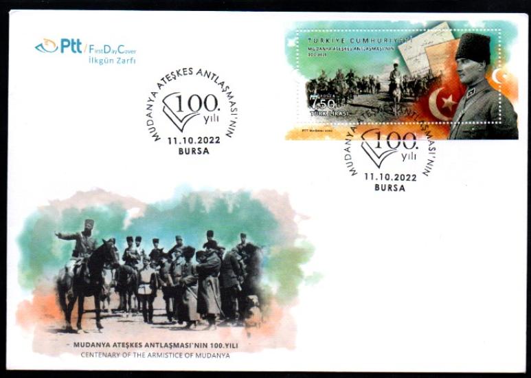 2022 MUDANYA ATEŞKES ANTLAŞMASININ 100. YILI FDC