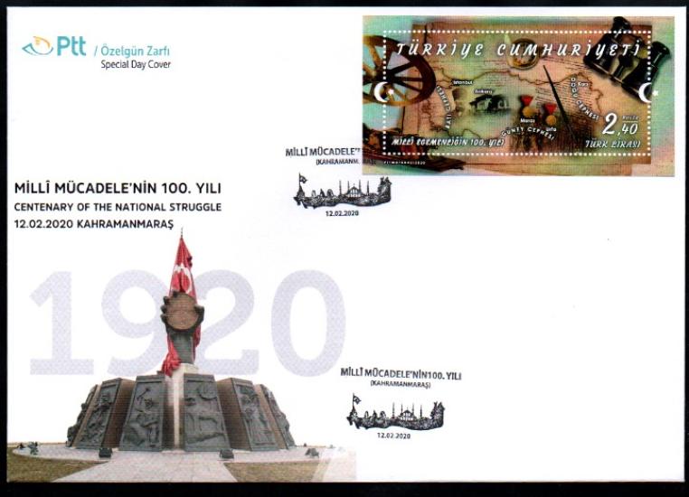 2020 MİLLİ MÜCADELENİN 100. YILI, KAHRAMANMARAŞ ÖZEL GÜN ZARFI