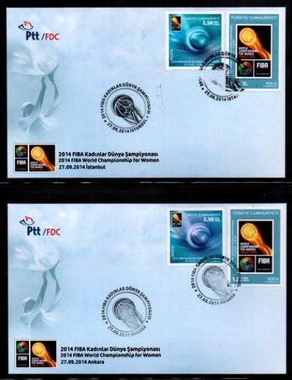 2014 FIBA KADINLAR DÜNYA ŞAMPİYONASI 2 ZARF FDC