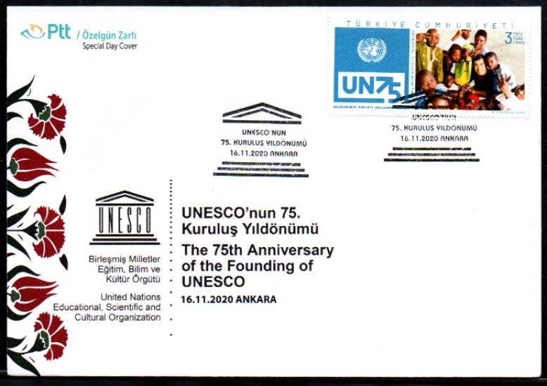 2020 UNESCO’NUN 75. KURULUŞ YILDÖNÜMÜ ÖZEL GÜN ZARFI