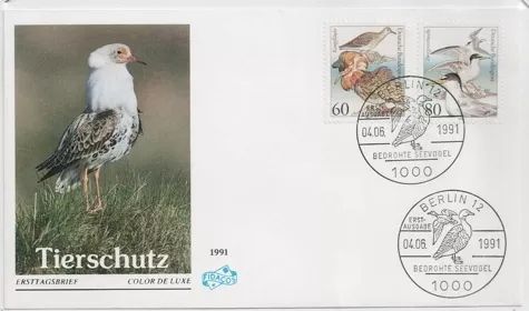 Almanya 1991 Nesli Tehlike Altında Olan Deniz Kuşları FDC