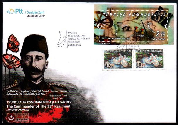2020 33’ÜNCÜ ALAY KOMUTANI BİNBAŞI ALİ FAİK BEY ÖZEL GÜN ZARFI