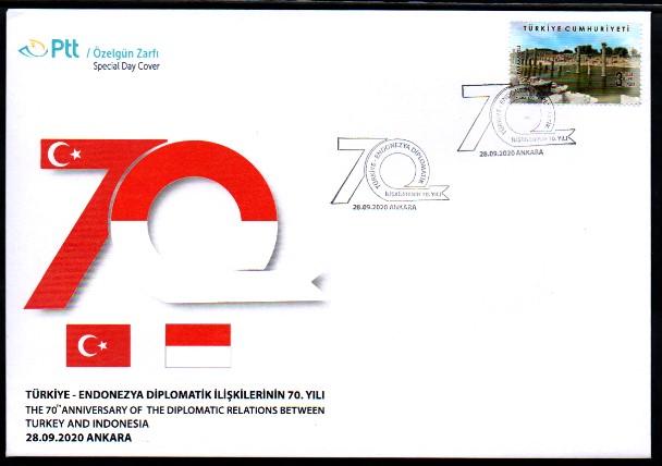 2020 TÜRKİYE-ENDONEZYA DİPLOMATİK İLİŞKİLERİN 70.YILI ÖZEL GÜN ZARFI