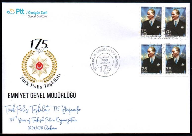 2020 TÜRK POLİS TEŞKİLATI 175. YAŞINDA ÖZEL GÜN ZARFI