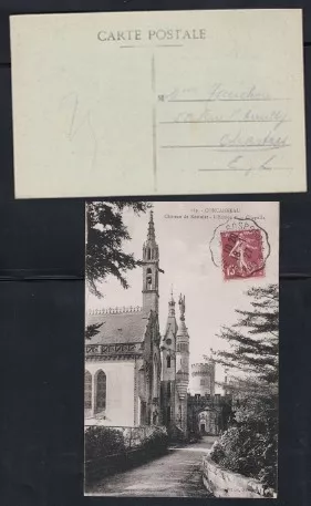 Château de Serrières Kartpostalı: Fransa’dan Postadan Geçmiş Antika Hatıra