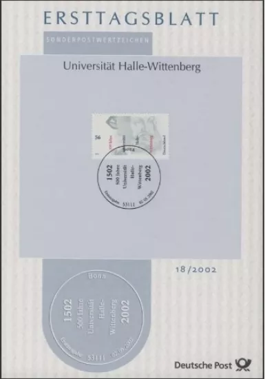 Almanya ETB 18/2002 – Universität Halle-Wittenberg / Halle-Wittenberg Üniversitesi