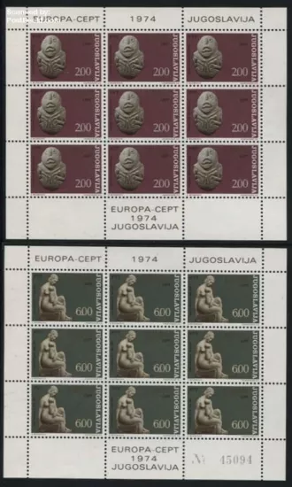 1974 YUGOSLAVYA EUROPA CEPT TABAKA TAM SET
