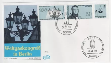 Almanya 1991 Dünya Gaz Kongresi, Berlin FDC