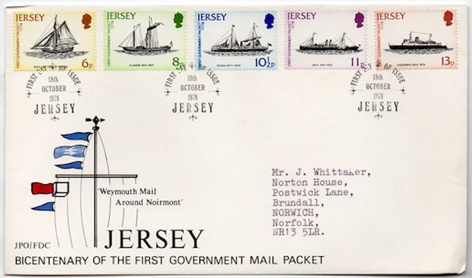 Jersey 1978 1. Hükümet Posta Paketinin İki Yüzüncü Yılı FDC