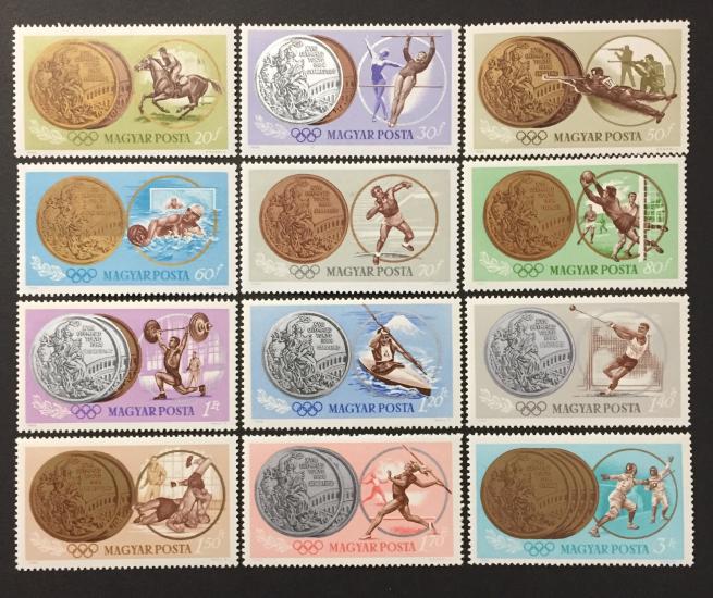MACARİSTAN 1965 OLİMPİYAT MADALYALARI MNH SERİ