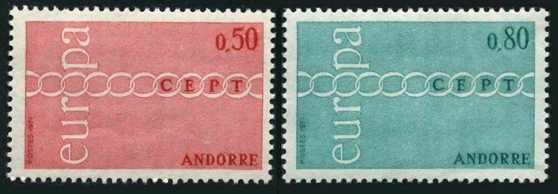 1971 ANDORRA FRANSA EUROPA CEPT