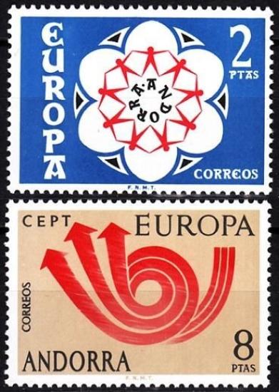 1973 ANDORRA İSPANYA EUROPA CEPT