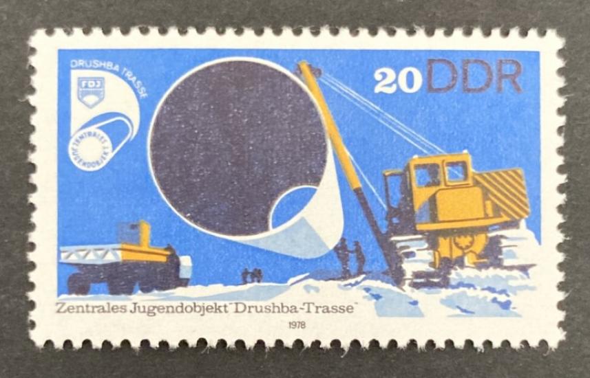 ALMANYA DDR 1978 ORENBURG SSCB SINIRI DOĞAL GAZ BORU HATTI İNŞAATI