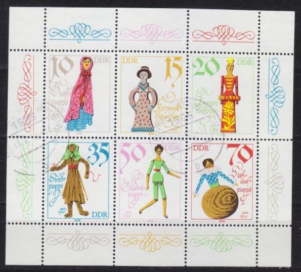  ALMANYA DDR 1979 PUPPEN BEBEK OYUNCAKLARIN BLOK