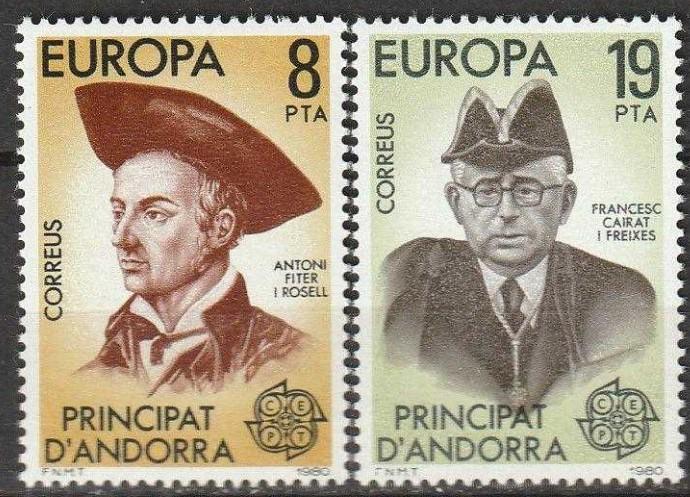 1980 Andorra İspanya Europa Cept,