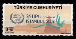 2016 26. DÜNYA POSTA BİRLİĞİ UPU KONGRESİ MNH