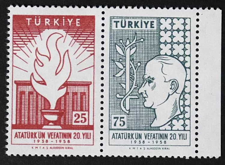 1958 ATATÜRK’ÜN VEFATININ 20. YILI MNH
