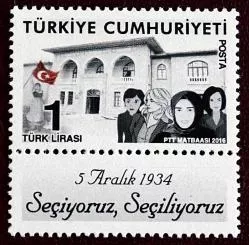 2016 TÜRK KADININA SEÇME SEÇİLME HAKKI TANINMASI MNH