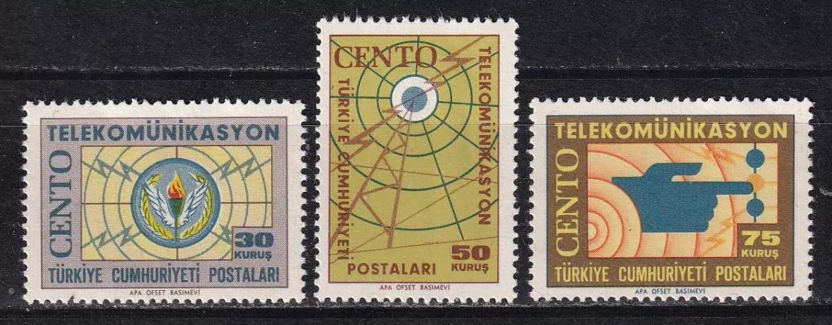 TÜRKİYE 1965 CENTO TELEKOMİNİKASYON PROJELERİNİN TAMAMLANMASI MNH SERİ
